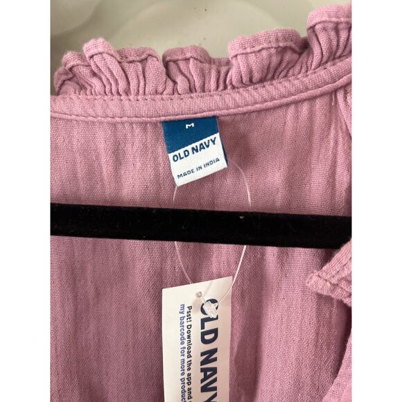 NWT Old Navy size medium light purple cotton gauze mini dress with pockets - Picture 2 of 3